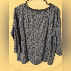 Patterned Blue Women's Top